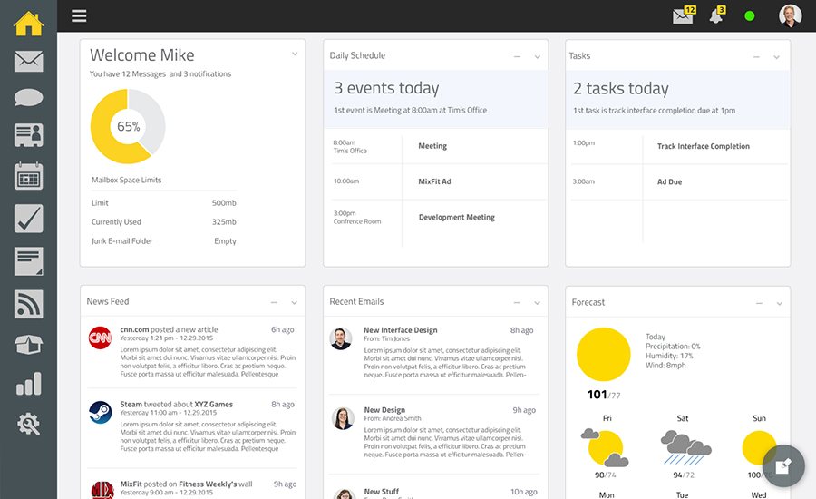 SmarterASP.NET Control Panel user interface