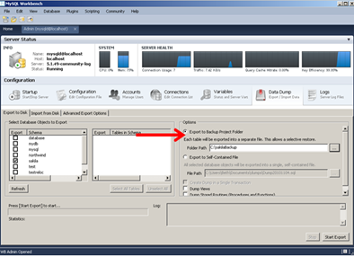 How to create a MySQL backup with MySQL Workbench - SmarterASP.net