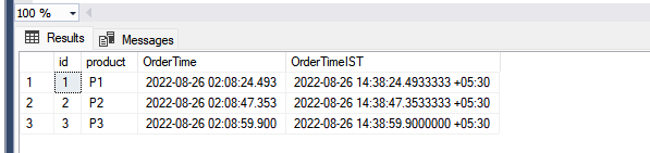 How to convert server timezone to local timezone for SQL server database