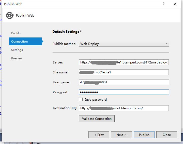 visual studio publish web site